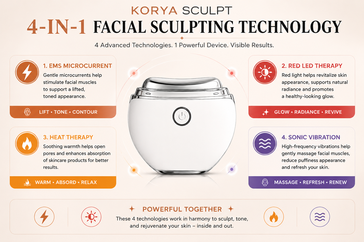KORYA Sculpt – 4-in-1 Facial Sculpting Device